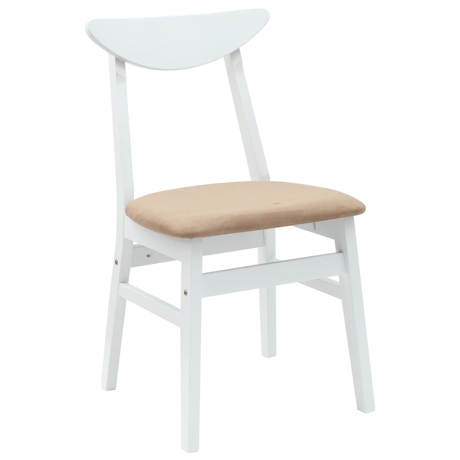 Eettafelstoelen 2 pcs Wit 42 x 47.5 x 81 cm Massief Rubberhout