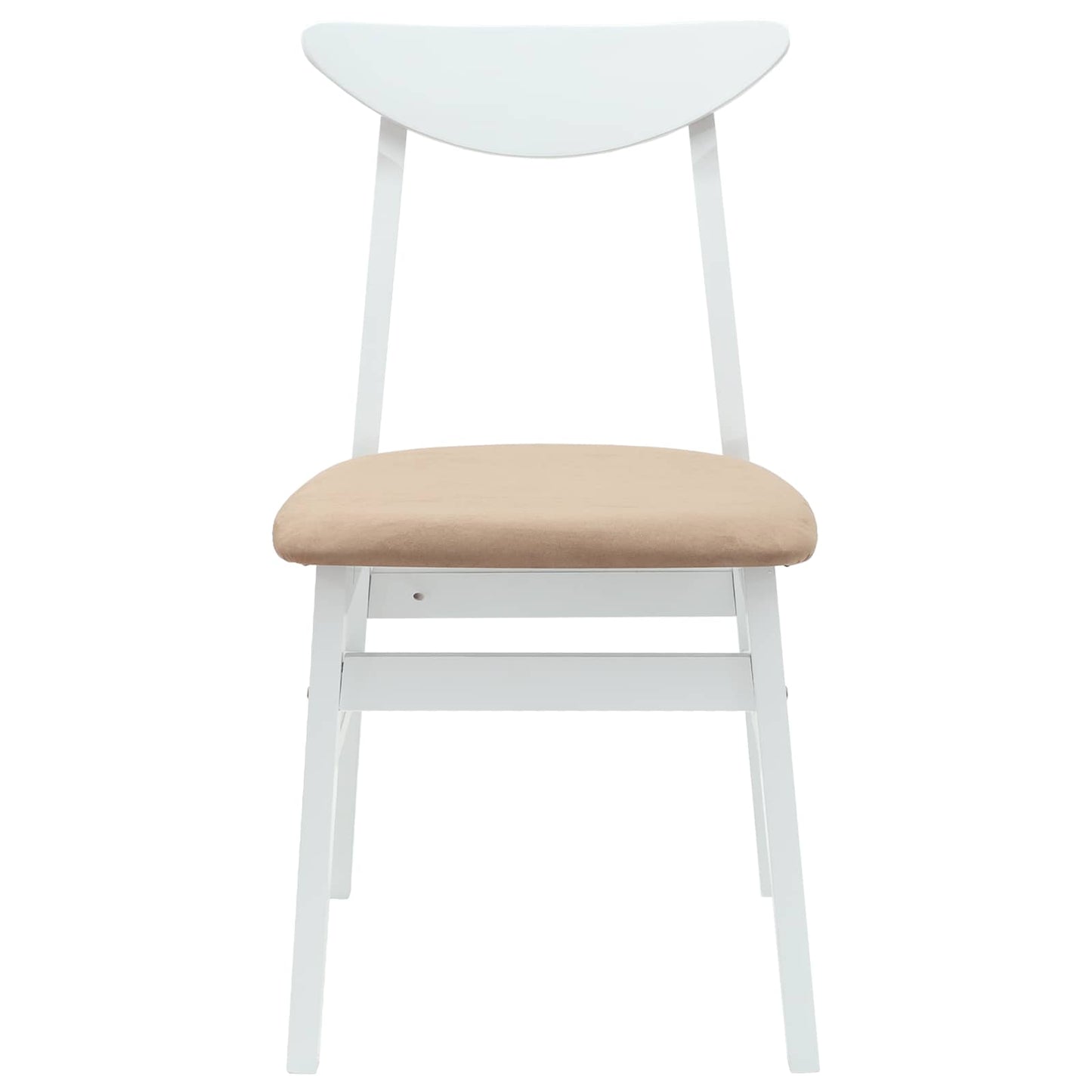 Eettafelstoelen 2 pcs Wit 42 x 47.5 x 81 cm Massief Rubberhout