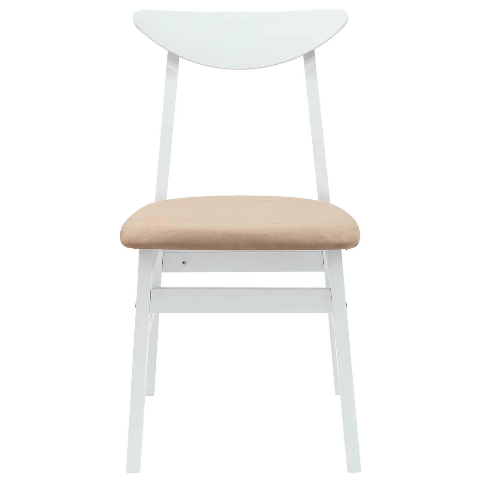 Eettafelstoelen 2 pcs Wit 42 x 47.5 x 81 cm Massief Rubberhout