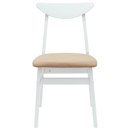Eettafelstoelen 2 pcs Wit 42 x 47.5 x 81 cm Massief Rubberhout