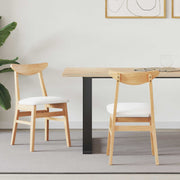 Eettafelstoelen 2 stuks massief rubberhout naturel 42x47.5x81 cm