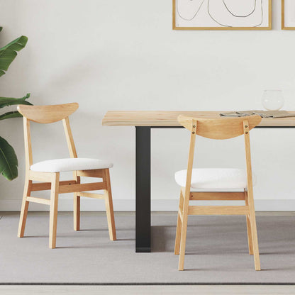 Eettafelstoelen 2 pcs Naturel 42 x 47.5 x 81 cm