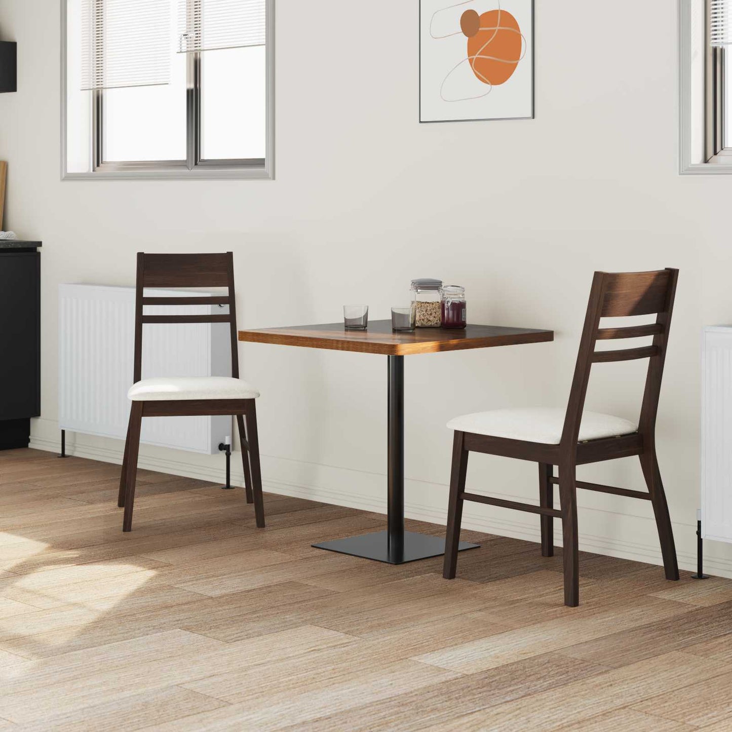 Eettafelstoelen 2 pcs Licht Bruin 43 x 54 x 89 cm