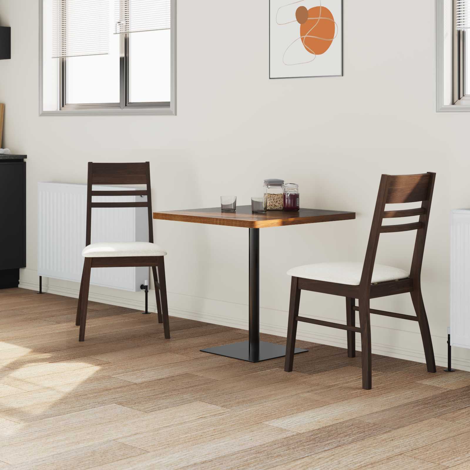 Eettafelstoelen 2 pcs Licht Bruin 43 x 54 x 89 cm