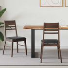 Eettafelstoelen 2 stuks massief rubberhout licht bruin 43x54x89 cm