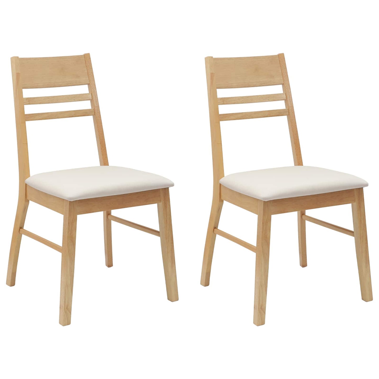 Eettafelstoelen 2 pcs Naturel 43 x 54 x 89 cm