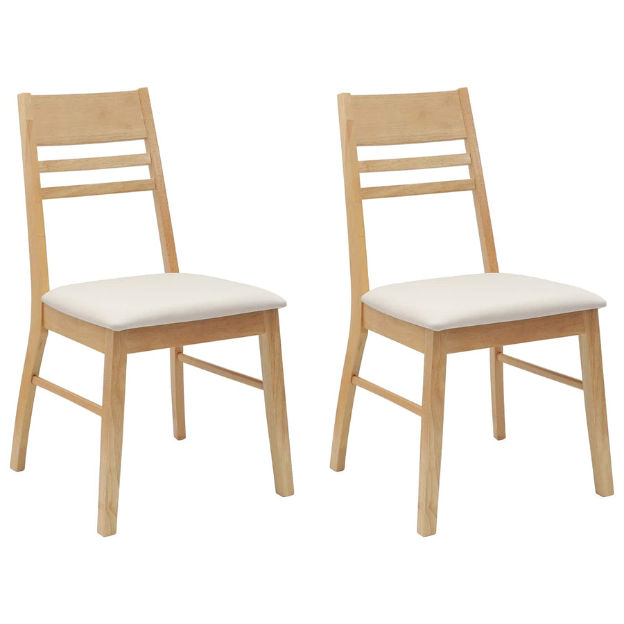 Eettafelstoelen 2 pcs Naturel 43 x 54 x 89 cm