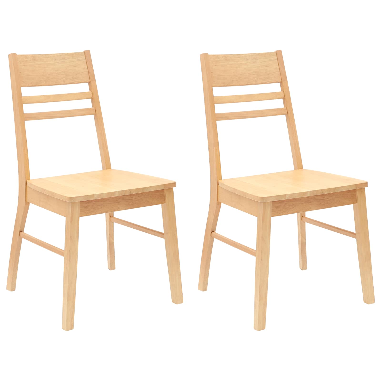 Eettafelstoelen 2 pcs Naturel 43 x 54 x 89 cm