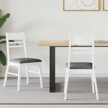 Eettafelstoelen 2 pcs Wit 43 x 54 x 89 cm Massief Rubberhout