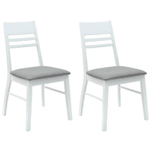 Eettafelstoelen 2 pcs Wit 43 x 54 x 89 cm Massief Rubberhout