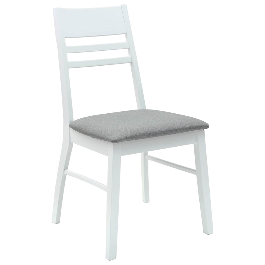Eettafelstoelen 2 pcs Wit 43 x 54 x 89 cm Massief Rubberhout