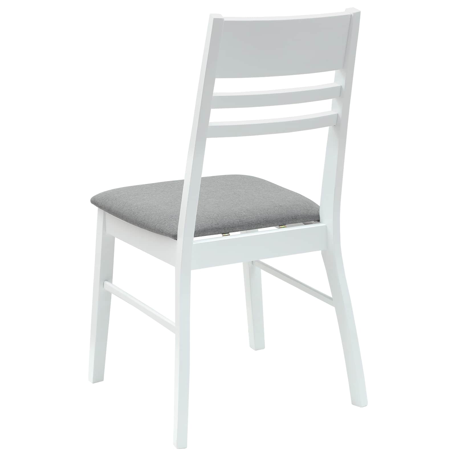 Eettafelstoelen 2 pcs Wit 43 x 54 x 89 cm Massief Rubberhout