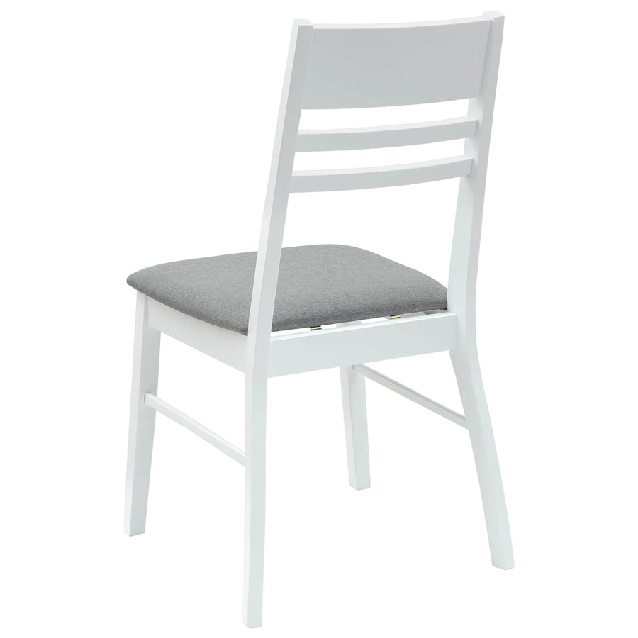 Eettafelstoelen 2 pcs Wit 43 x 54 x 89 cm Massief Rubberhout