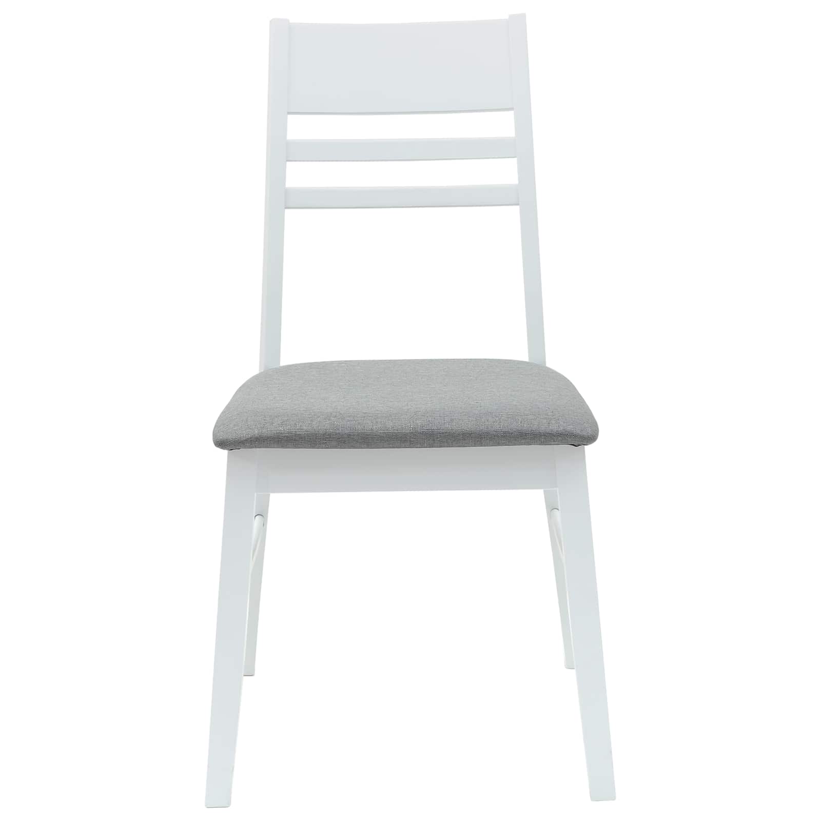 Eettafelstoelen 2 pcs Wit 43 x 54 x 89 cm Massief Rubberhout