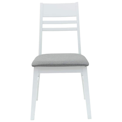Eettafelstoelen 2 pcs Wit 43 x 54 x 89 cm Massief Rubberhout