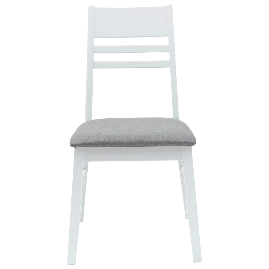 Eettafelstoelen 2 pcs Wit 43 x 54 x 89 cm Massief Rubberhout