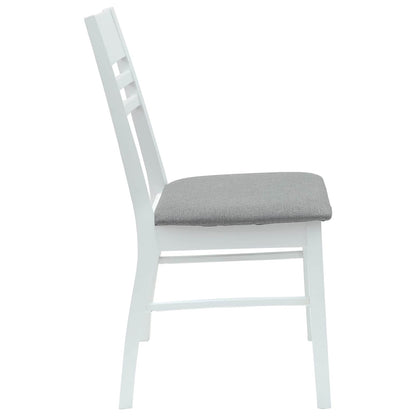 Eettafelstoelen 2 pcs Wit 43 x 54 x 89 cm Massief Rubberhout