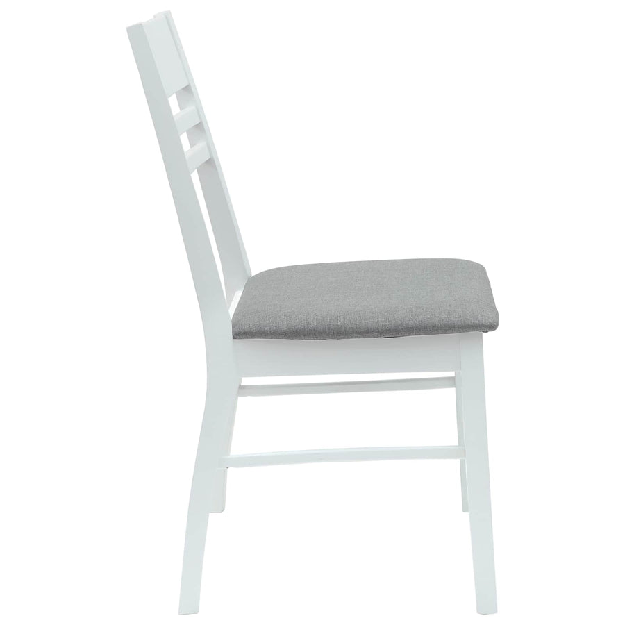 Eettafelstoelen 2 pcs Wit 43 x 54 x 89 cm Massief Rubberhout