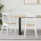 Dining Chairs 2 pcs White 43 x 54 x 89 cm Solid Rubberwood