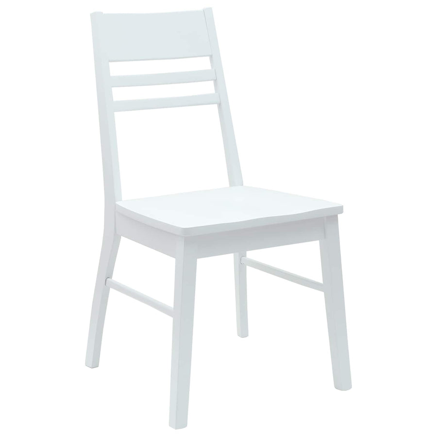 Eettafelstoelen 2 pcs Wit 43 x 54 x 89 cm Massief Rubberhout