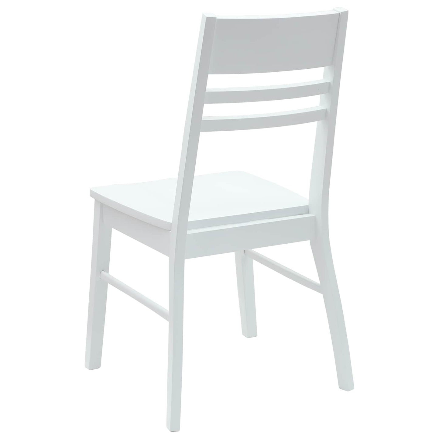 Eettafelstoelen 2 pcs Wit 43 x 54 x 89 cm Massief Rubberhout