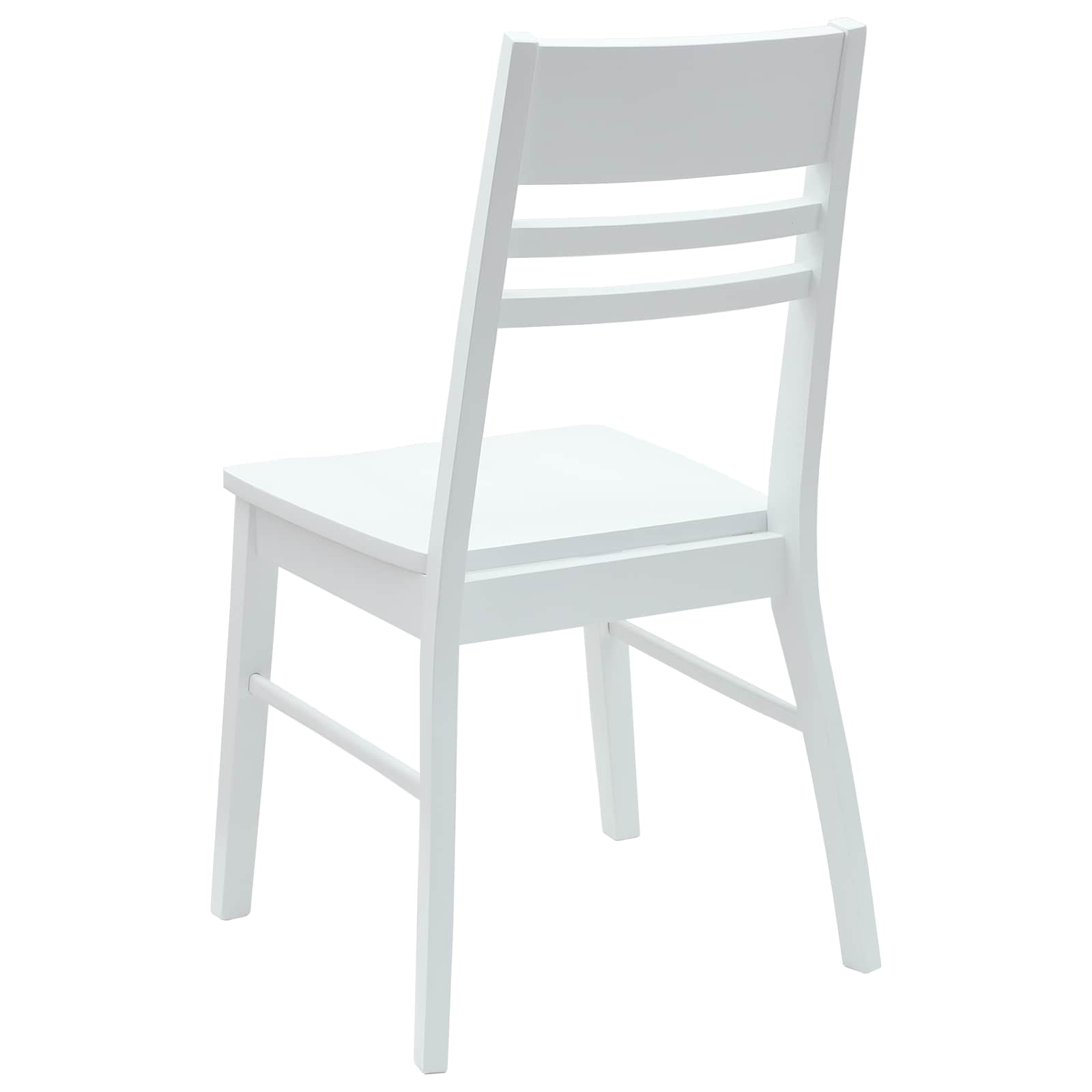 Eettafelstoelen 2 pcs Wit 43 x 54 x 89 cm Massief Rubberhout