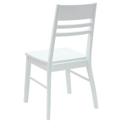 Eettafelstoelen 2 pcs Wit 43 x 54 x 89 cm Massief Rubberhout
