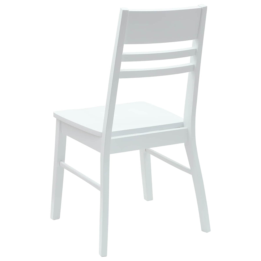 Eettafelstoelen 2 pcs Wit 43 x 54 x 89 cm Massief Rubberhout