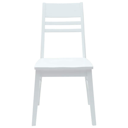 Eettafelstoelen 2 pcs Wit 43 x 54 x 89 cm Massief Rubberhout