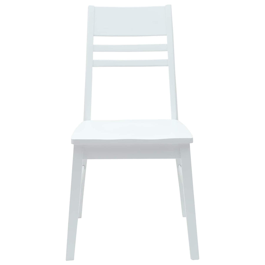 Eettafelstoelen 2 pcs Wit 43 x 54 x 89 cm Massief Rubberhout