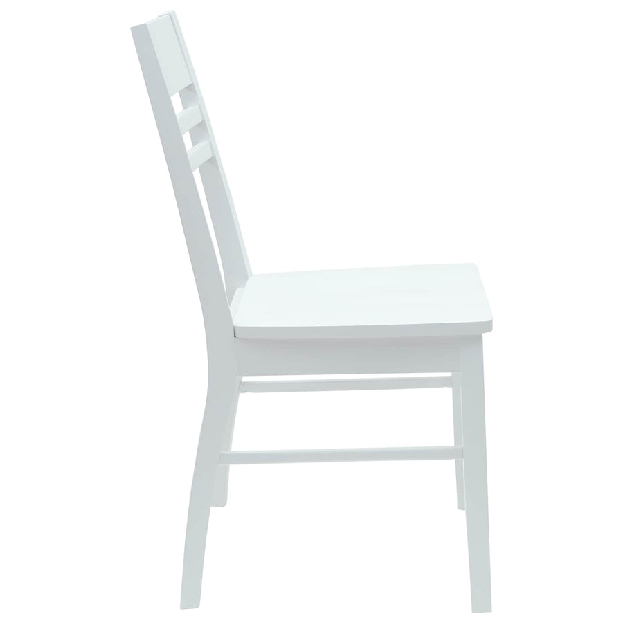 Eettafelstoelen 2 pcs Wit 43 x 54 x 89 cm Massief Rubberhout