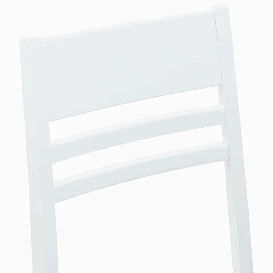 Eettafelstoelen 2 pcs Wit 43 x 54 x 89 cm Massief Rubberhout