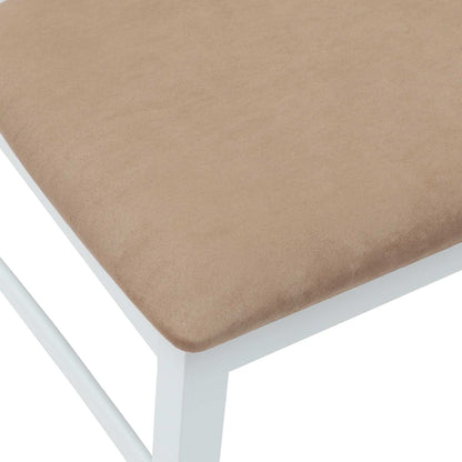 Eettafelstoelen 2 pcs Wit 43 x 54 x 89 cm Massief Rubberhout