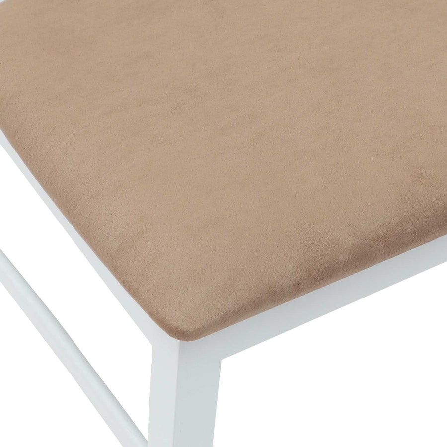 Eettafelstoelen 2 pcs Wit 43 x 54 x 89 cm Massief Rubberhout