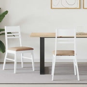 Eettafelstoelen 2 stuks wit massief rubberhout 43x54x89 cm