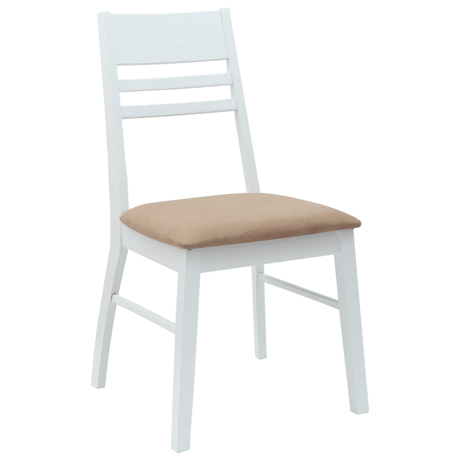 Eettafelstoelen 2 pcs Wit 43 x 54 x 89 cm Massief Rubberhout