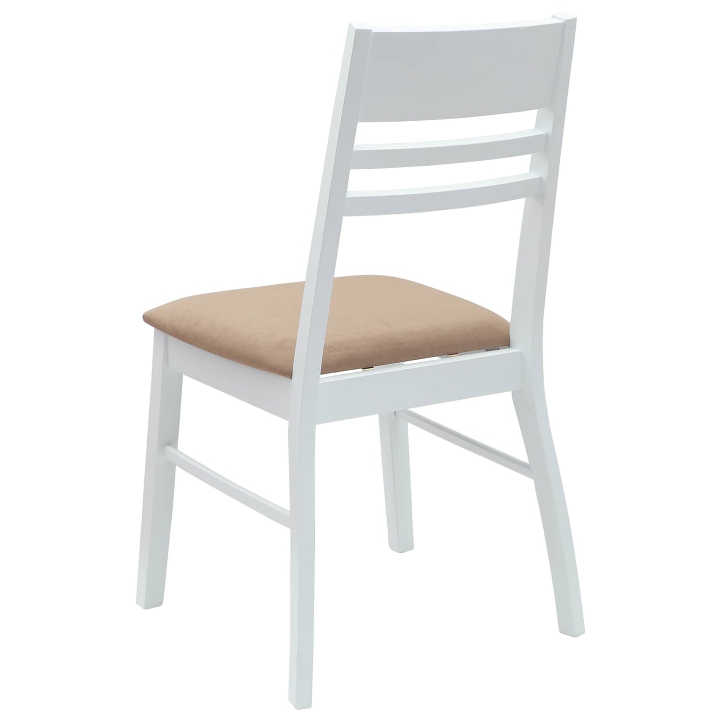 Eettafelstoelen 2 pcs Wit 43 x 54 x 89 cm Massief Rubberhout