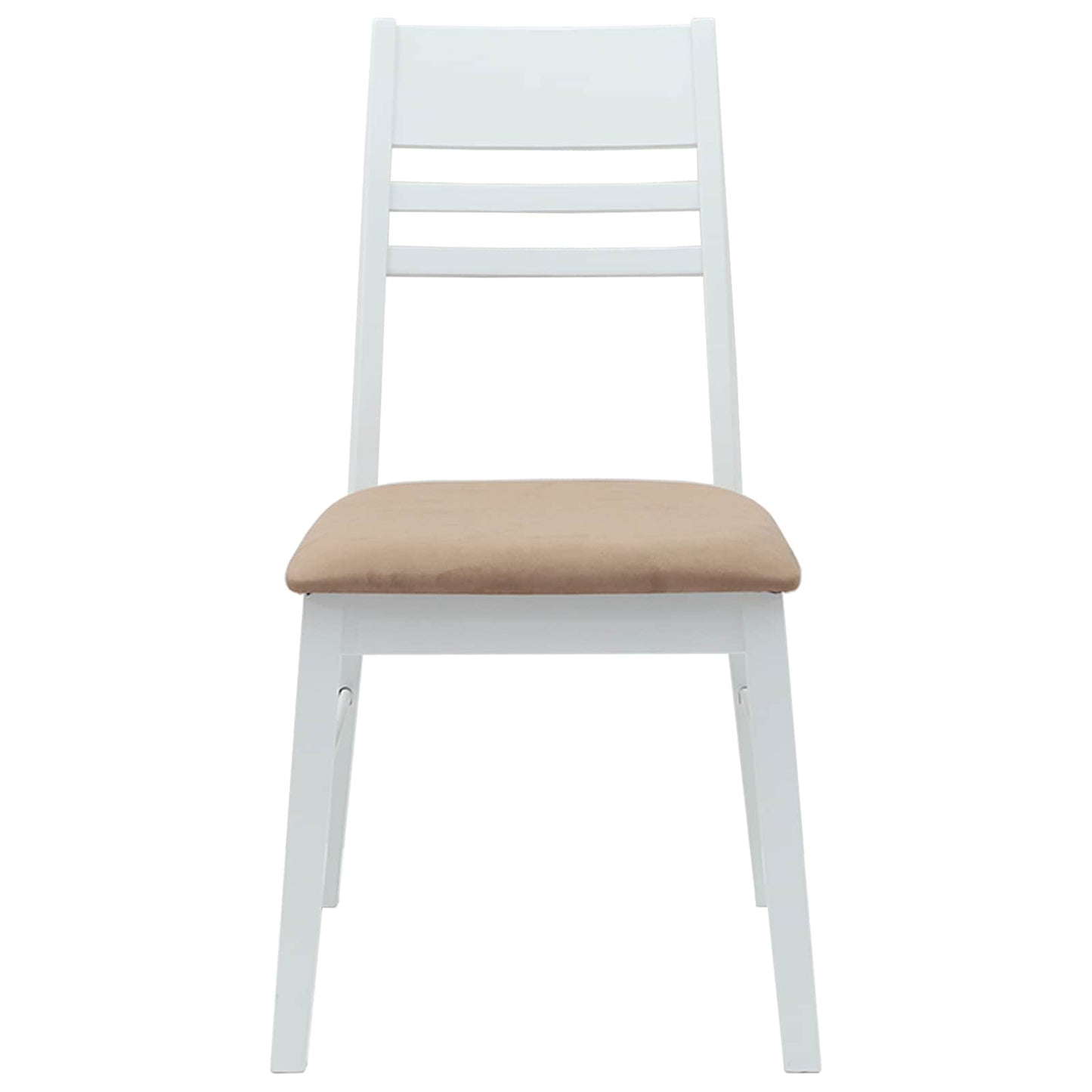 Eettafelstoelen 2 pcs Wit 43 x 54 x 89 cm Massief Rubberhout