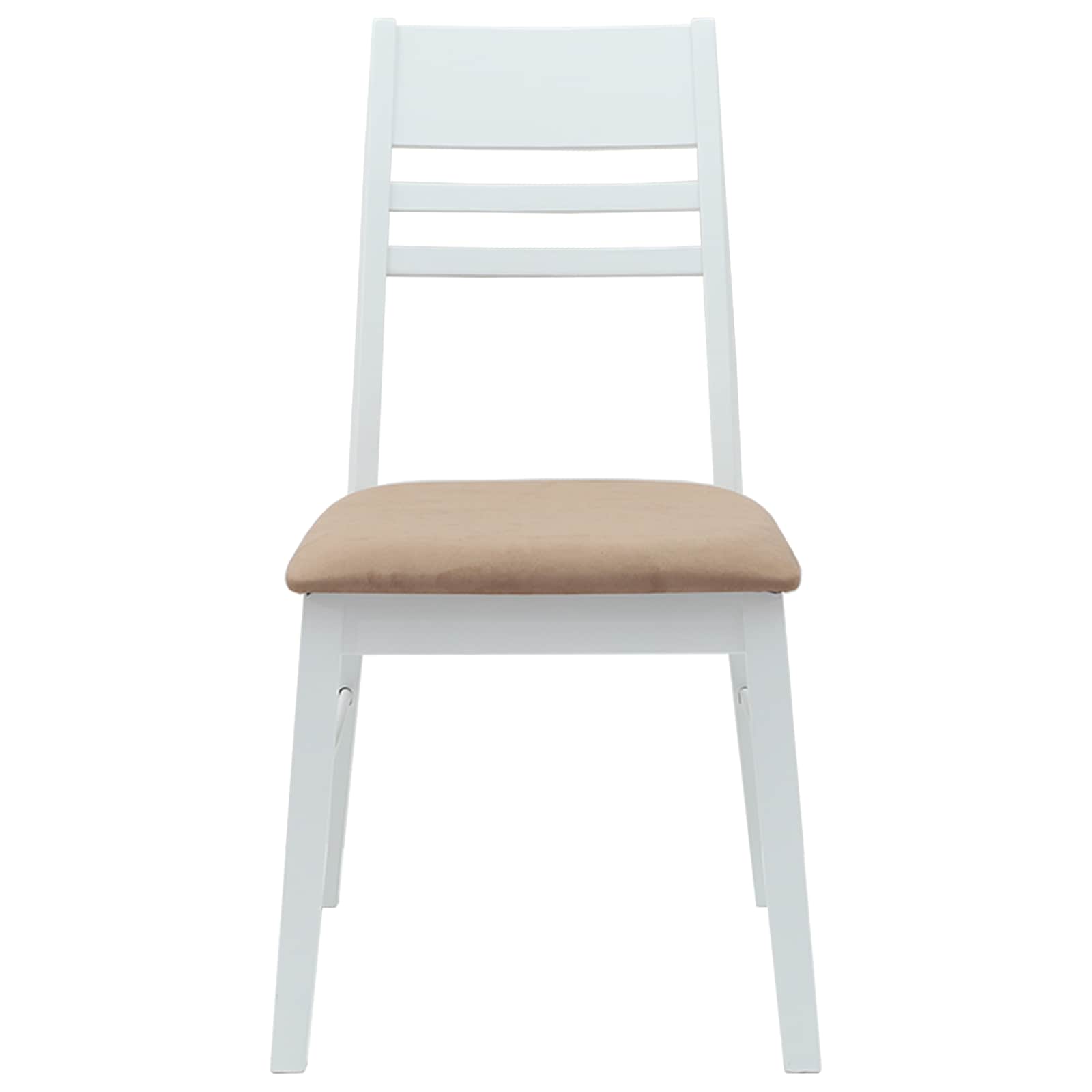 Eettafelstoelen 2 pcs Wit 43 x 54 x 89 cm Massief Rubberhout