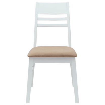 Eettafelstoelen 2 pcs Wit 43 x 54 x 89 cm Massief Rubberhout