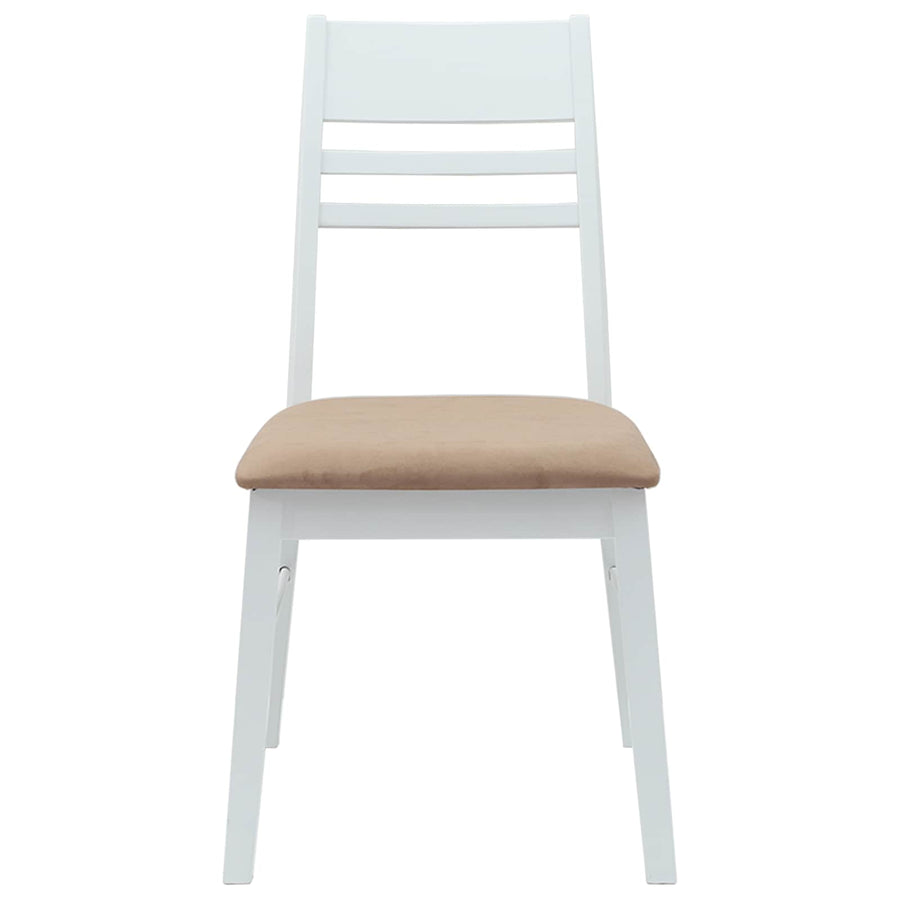 Eettafelstoelen 2 pcs Wit 43 x 54 x 89 cm Massief Rubberhout