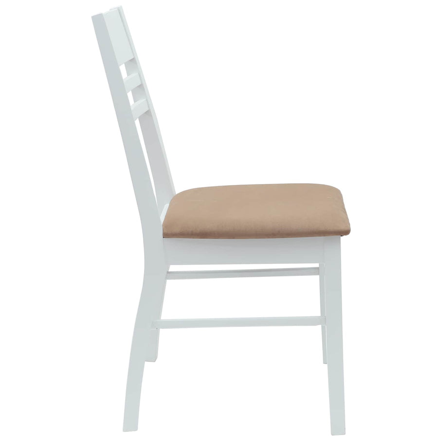 Eettafelstoelen 2 pcs Wit 43 x 54 x 89 cm Massief Rubberhout
