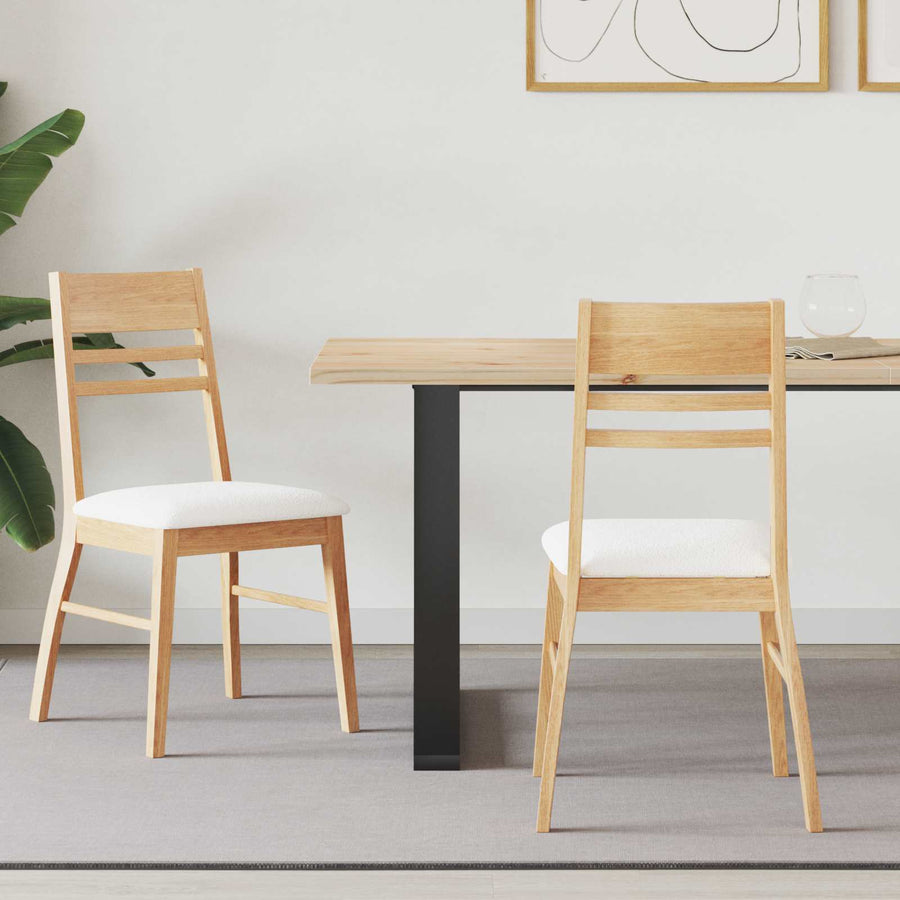 Eettafelstoelen 2 pcs Naturel 43 x 54 x 89 cm