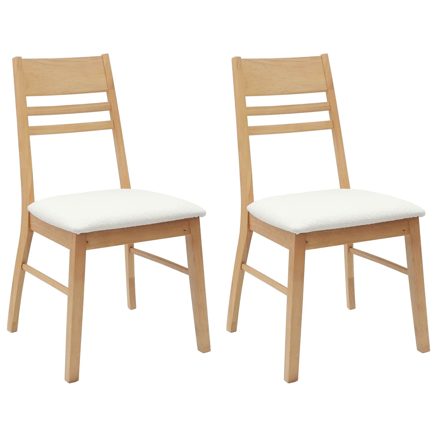 Eettafelstoelen 2 pcs Naturel 43 x 54 x 89 cm