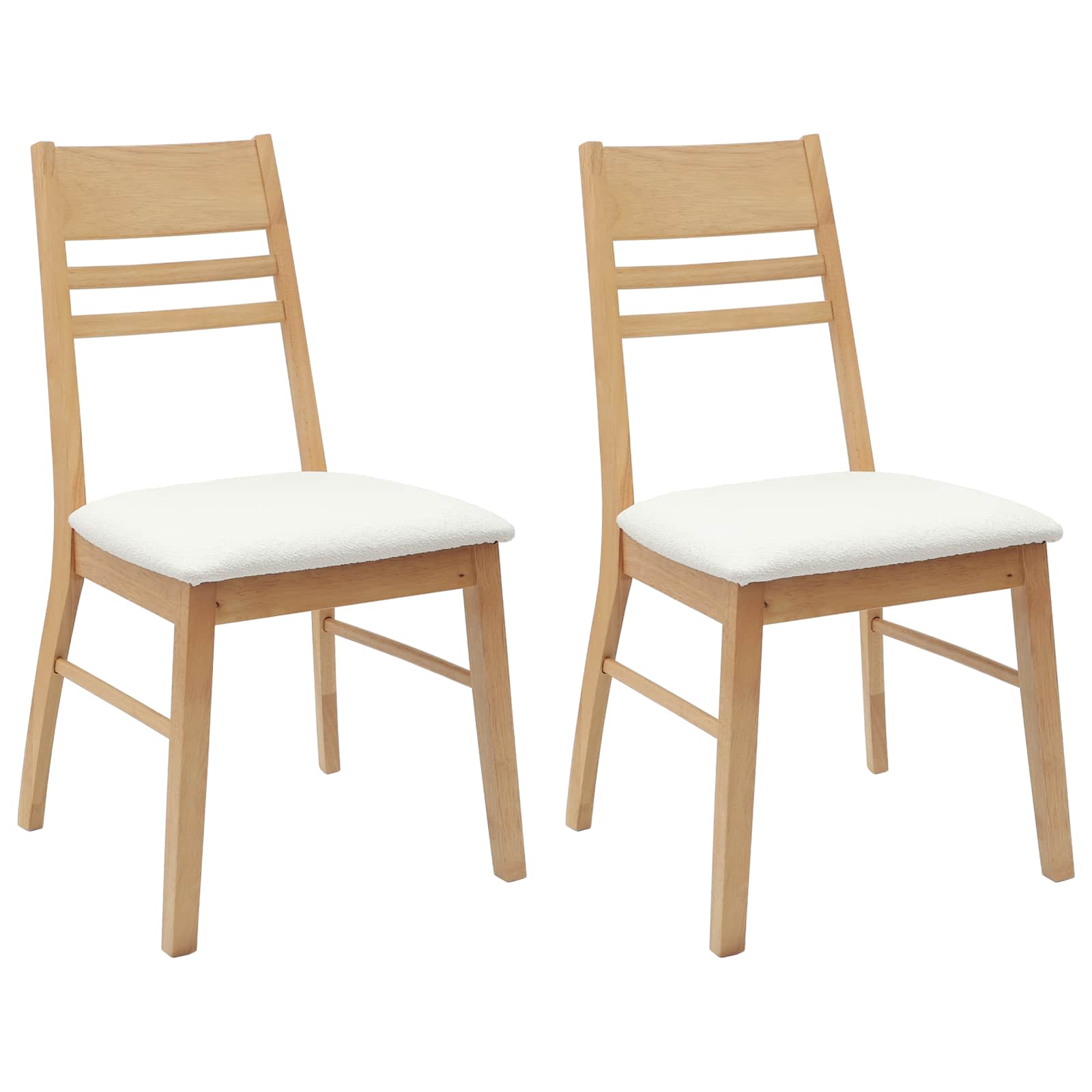 Eettafelstoelen 2 pcs Naturel 43 x 54 x 89 cm