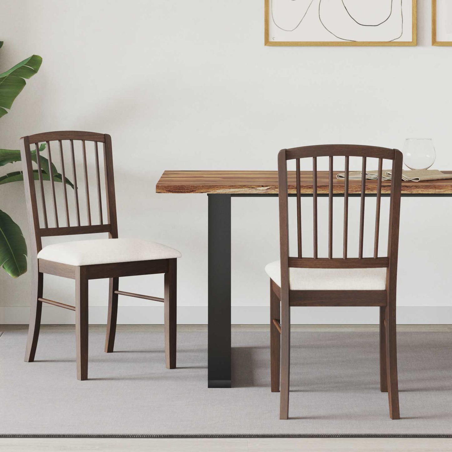 Eettafelstoelen 2 pcs Licht Bruin 50 x 52,5 x 91 cm