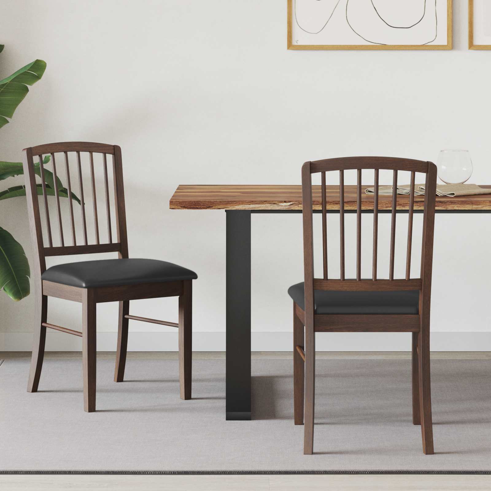 Eettafelstoelen 2 pcs Licht Bruin 50 x 52,5 x 91 cm