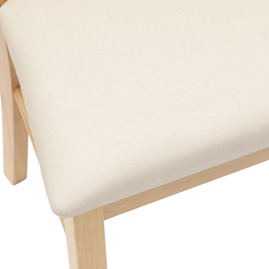 Eettafelstoelen 2 pcs Naturel 50 x 52,5 x 91 cm