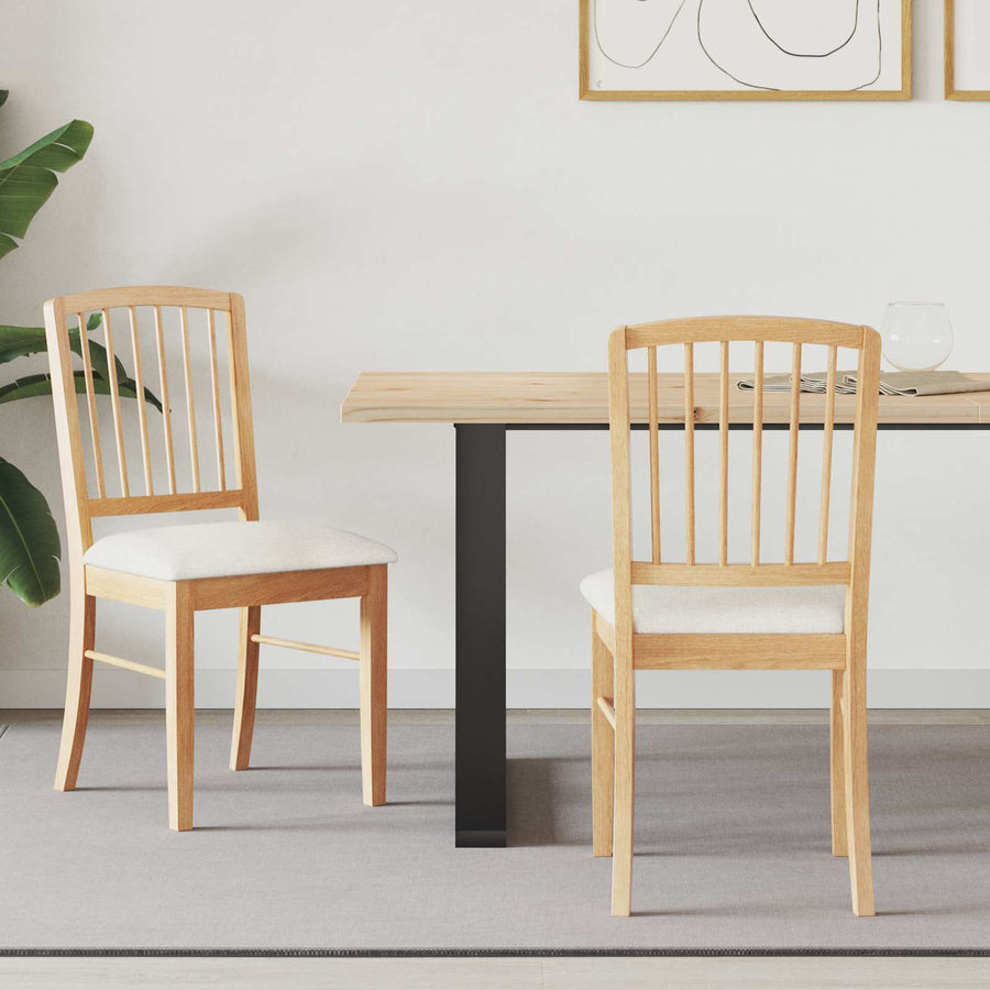 Eettafelstoelen 2 pcs Naturel 50 x 52,5 x 91 cm