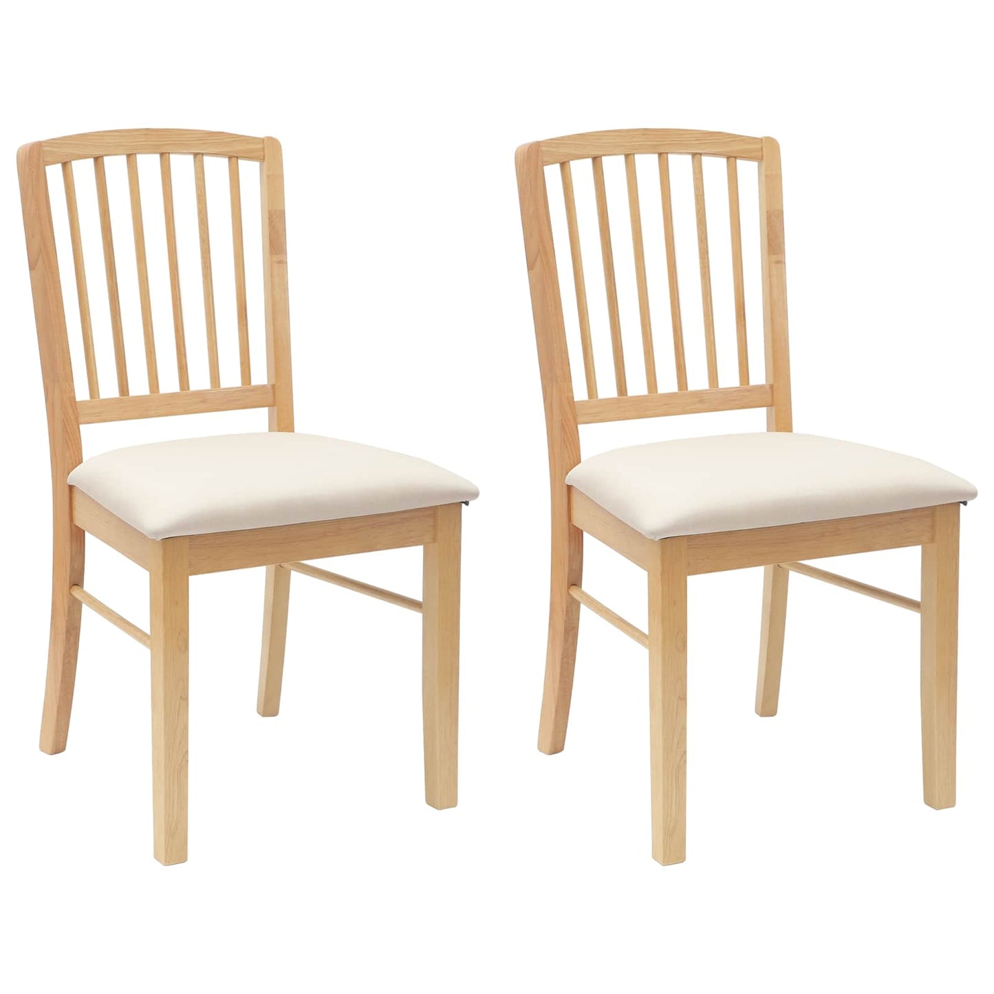 Eettafelstoelen 2 pcs Naturel 50 x 52,5 x 91 cm